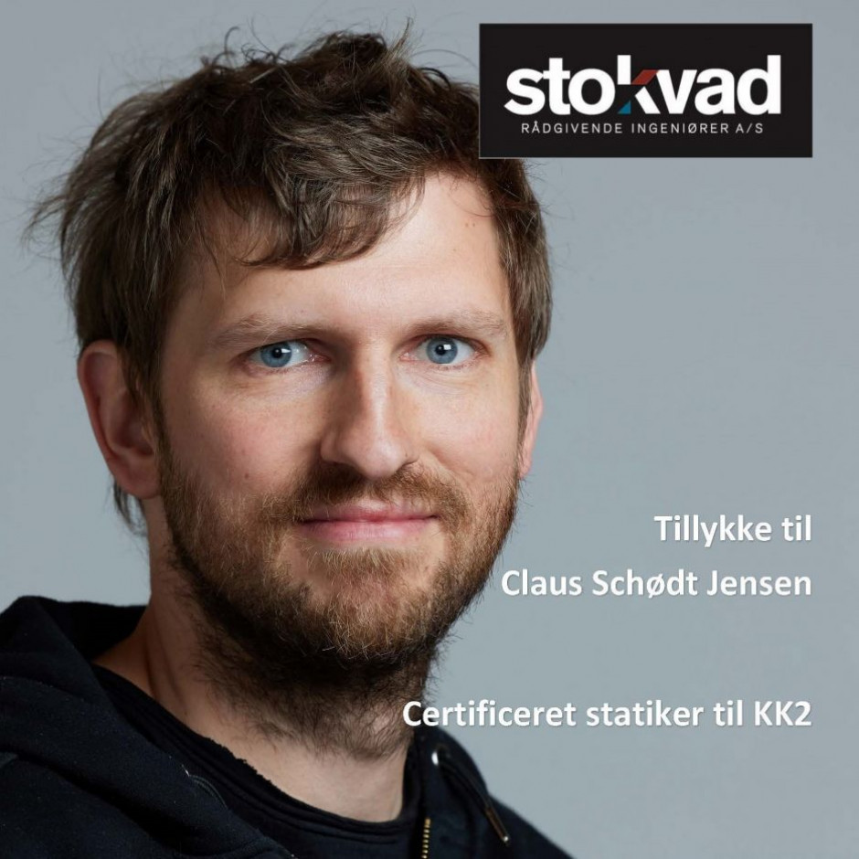 Tillykke – endnu en certificeret statiker til KK2 hos Stokvad